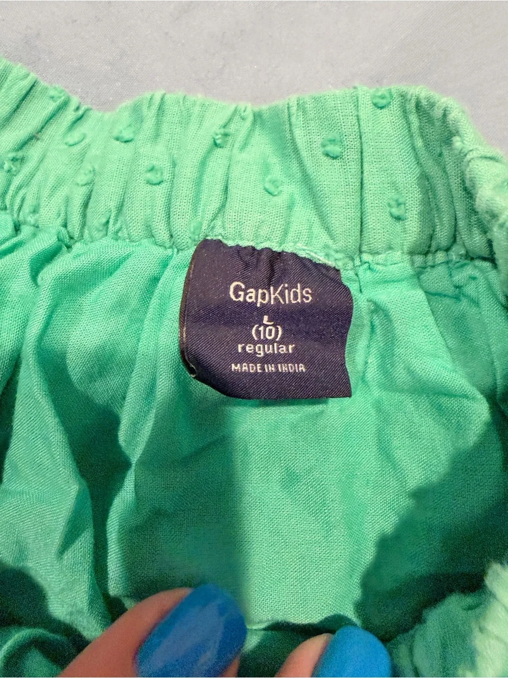 GAP Mint Green Dot Skirt with Elastic Waist
